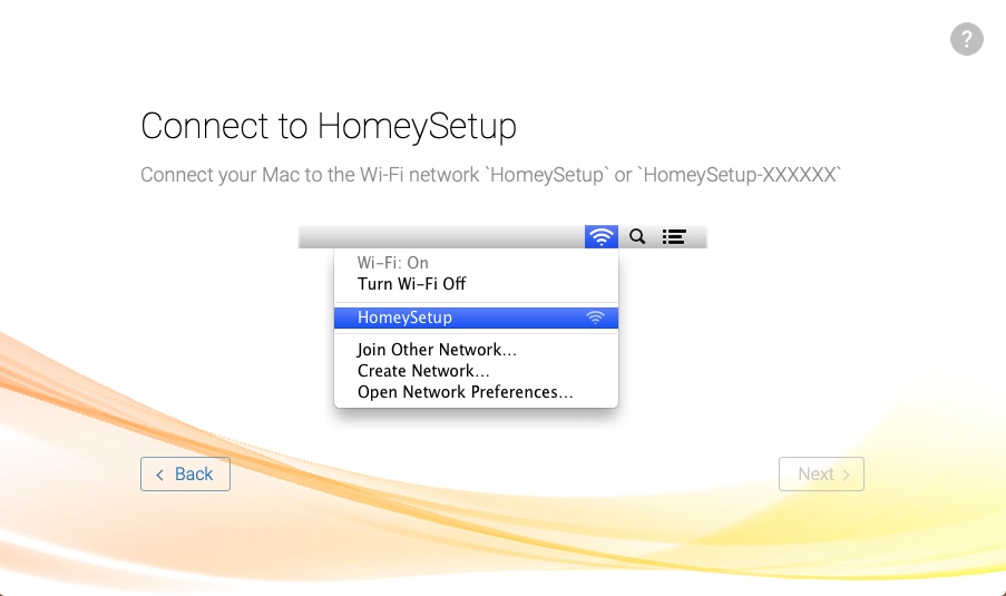 Även kom igång-hjälpen har blivit ännu enklare, men det krävs en webbläsare via wifi för att först ansluta sig till Homeys wifi och sedan ge Homey tillgång till ditt trådlösa hemnätverk. 
