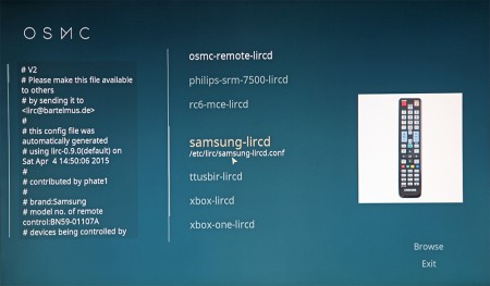I Kodis systeminställningar kan man välja till externa fjärrkontroller – allt från Apple TV:s lilla fjärr till Samsungs kompletta tv-fjärr.