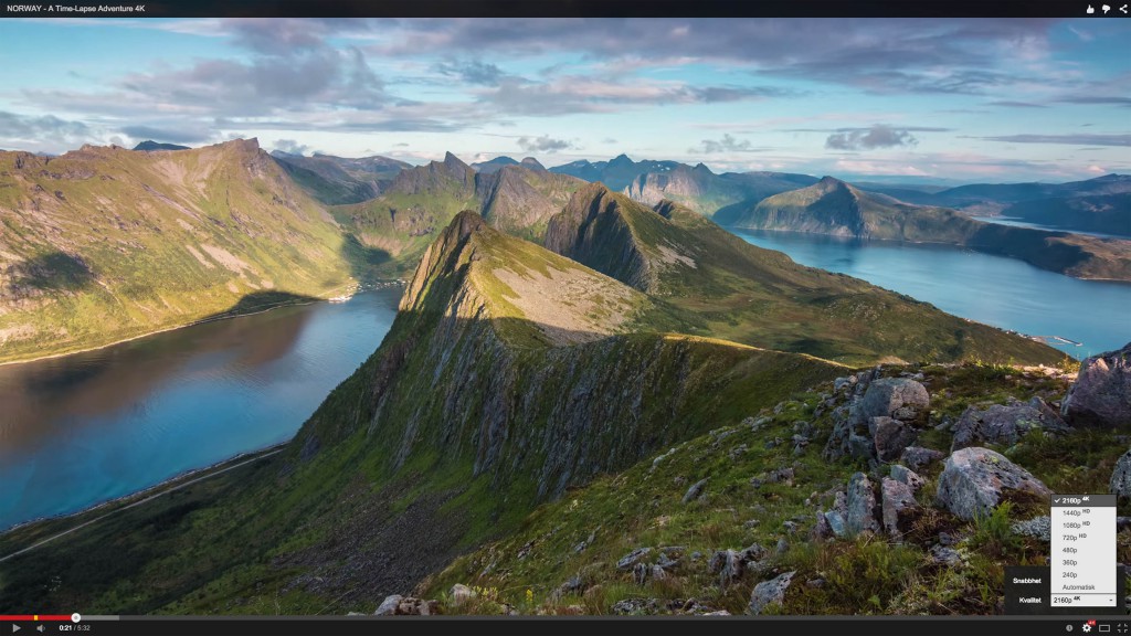 4K-film om Norge på Youtube. Klicka för att zooma in i bilden.