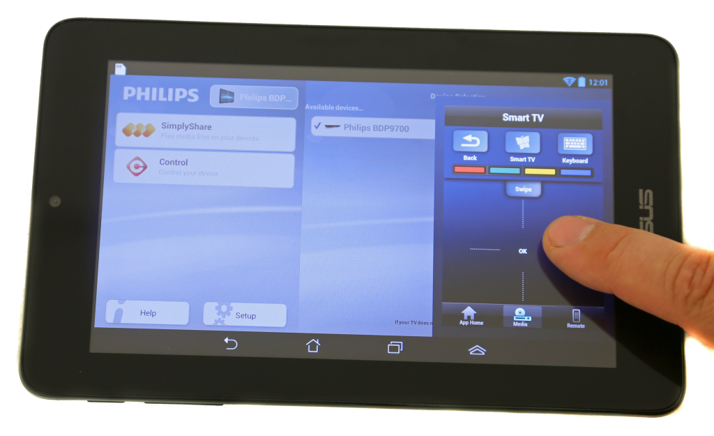 Philips MyRemote är en smart app som både kan agera fjärrkontroll med pekstyrning och strömma DLNA-underhållning.
