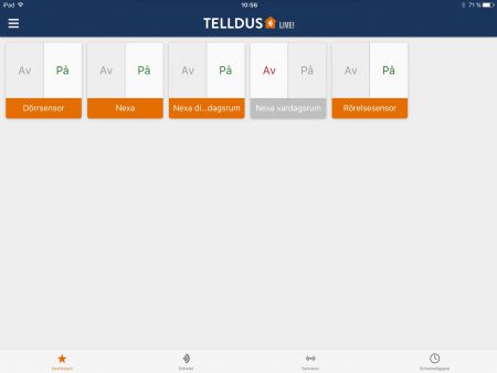 Med appen Telldus Live kan du avläsa, styra och få meddelanden om händelser, men ska du bygga egna schemaläggare eller trigga nya händelser är det webbläsartjänsten som gäller. 
